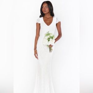 Show Me Your Mumu Brooke Maxi Lace Wedding Dress XL X-Large NWT White